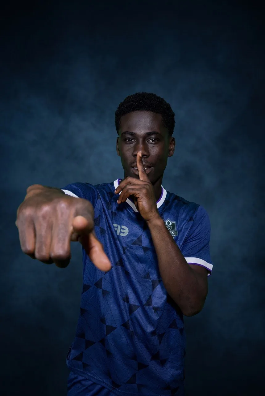 NATHANIEL in the ACES FC kit.