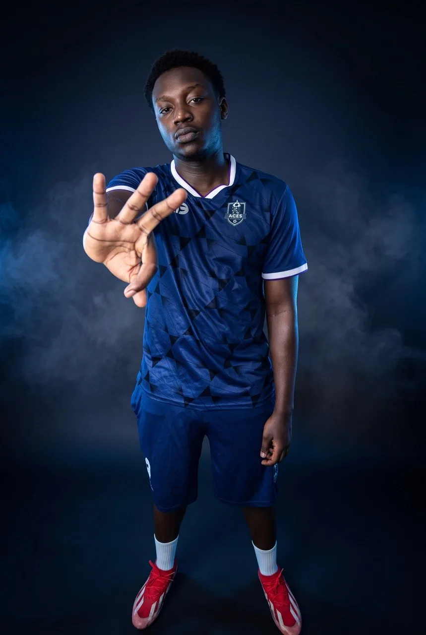 PEEKAY in the ACES FC kit.