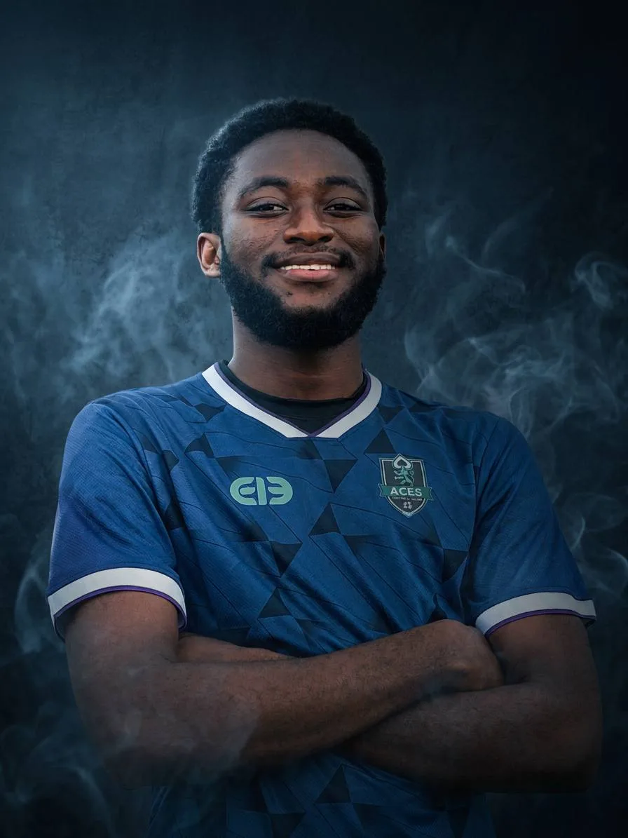 KWAKUDINI in the ACES FC kit.