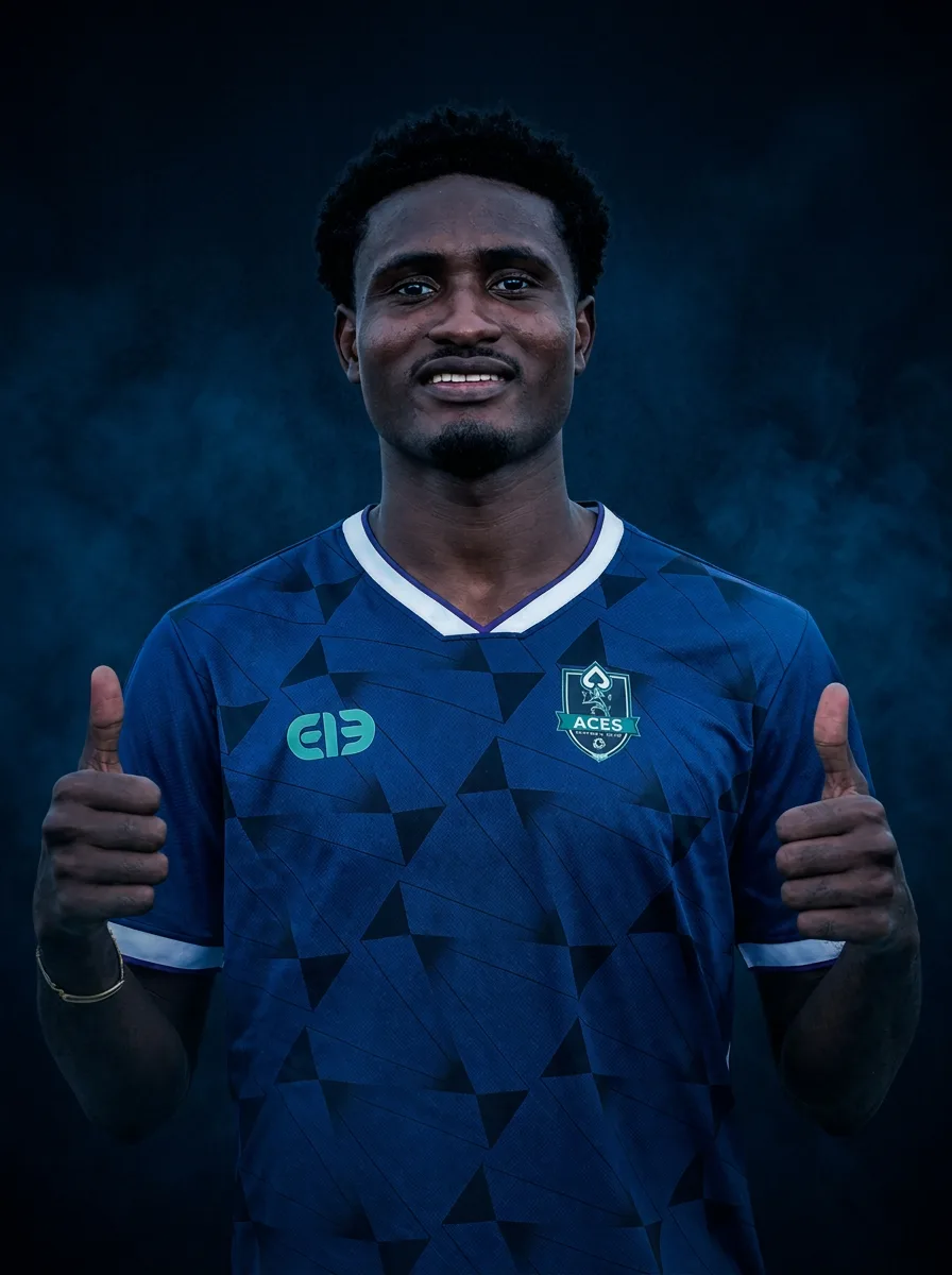 KELVIN in the ACES FC kit.