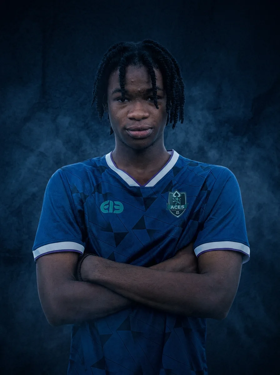 SPENCER in the ACES FC kit.