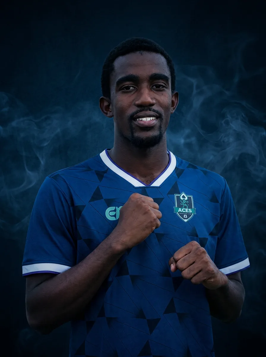 JOEL in the ACES FC kit.