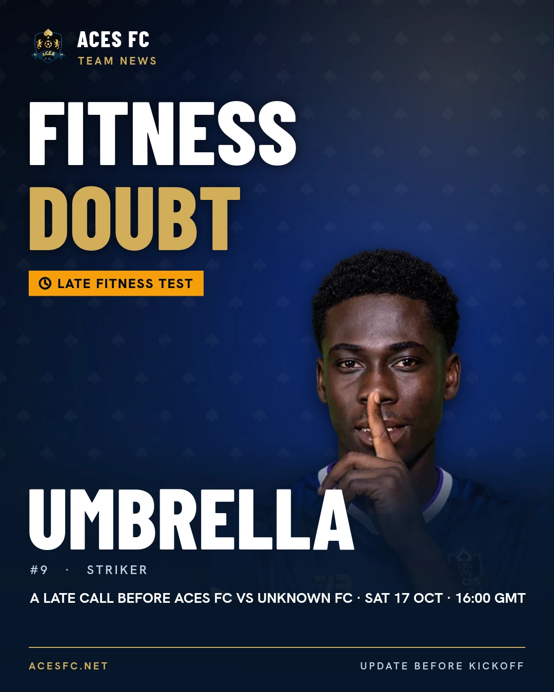 Fitness doubt: UMBRELLA flyer